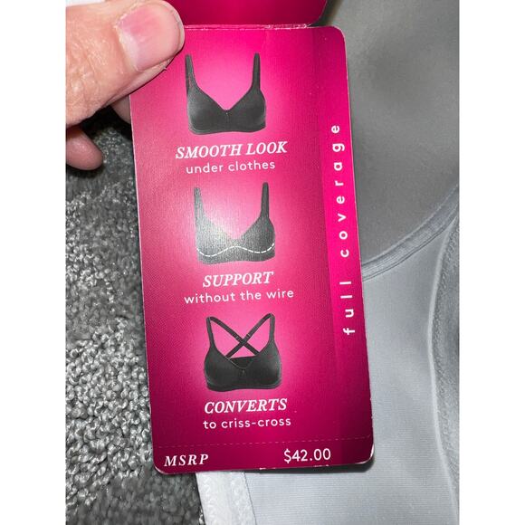36DD Vanity Fair Bra Wireless Body Caress Full Coverage Wirefree Convertible NEW - Picture 4 of 9